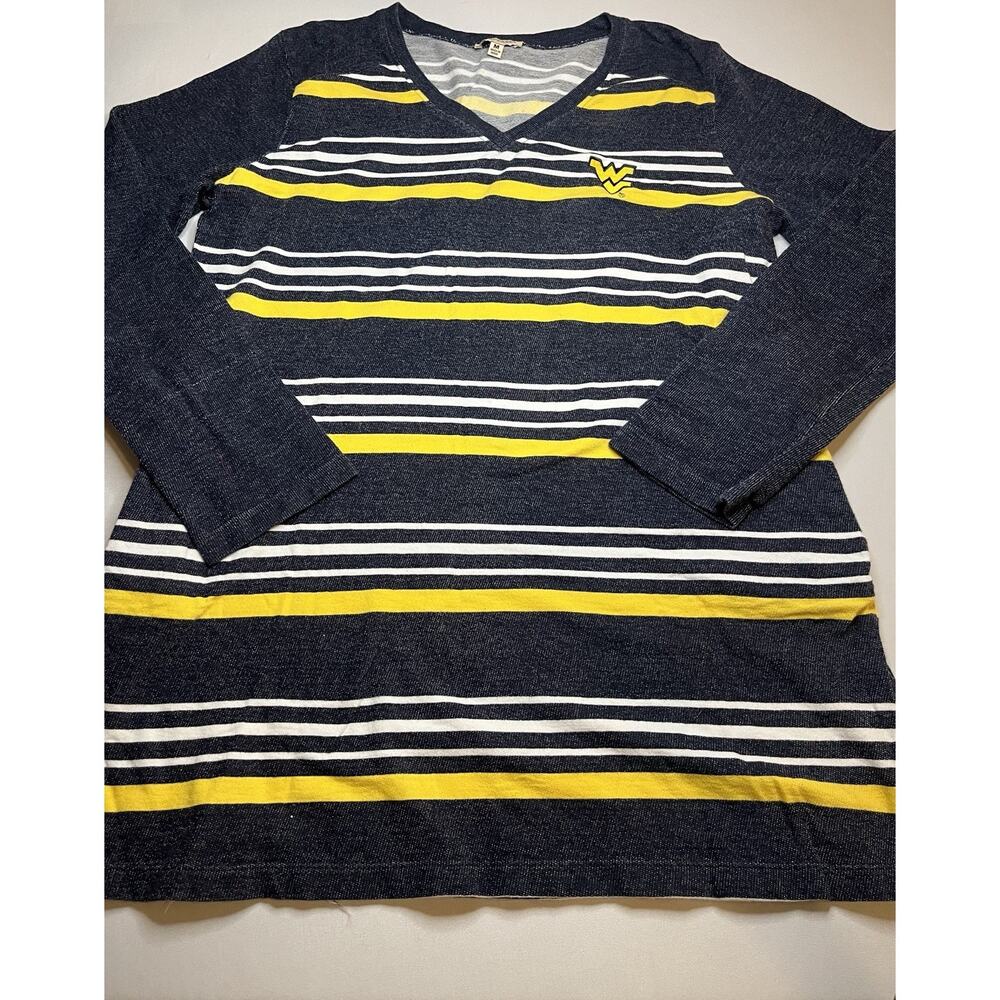 UG Apparel Women's West Virginia Striped Tunic Top Pullover Size M Mountaineers